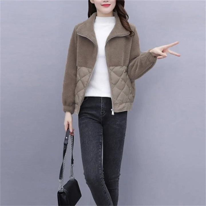 Damen vielseitige Fleecejacke mit Steppdetail und eleganten Bündchen Drune