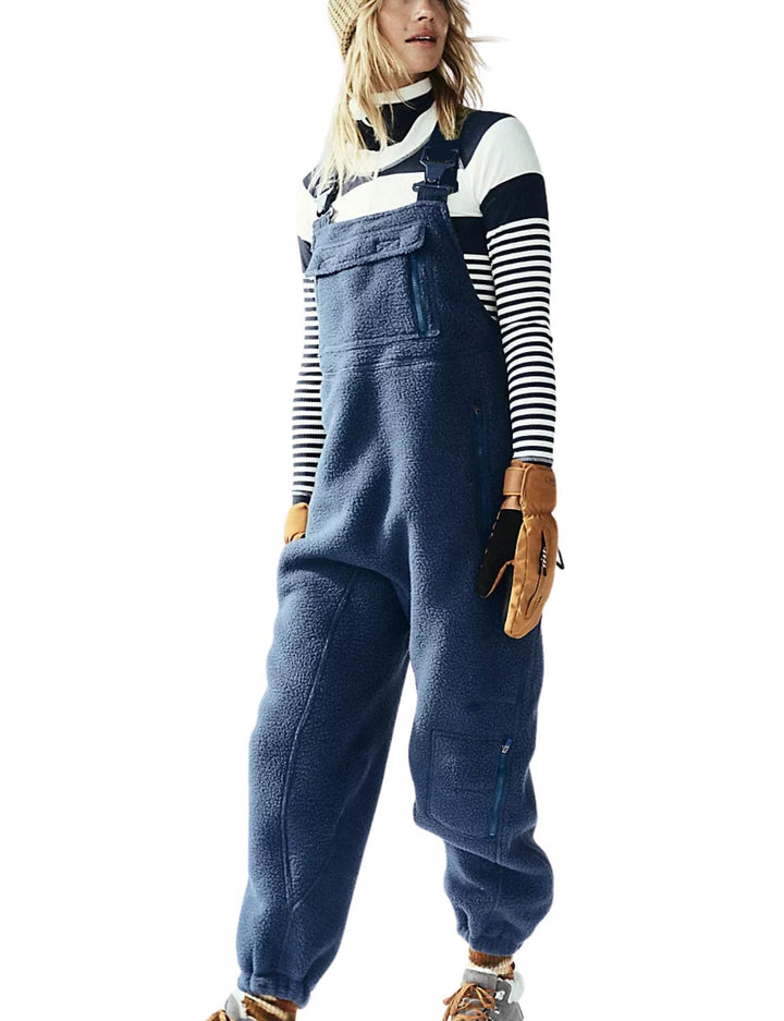 Damen Fleece-Latzhose mit praktischen Taschen und weicher Innenseite Drune