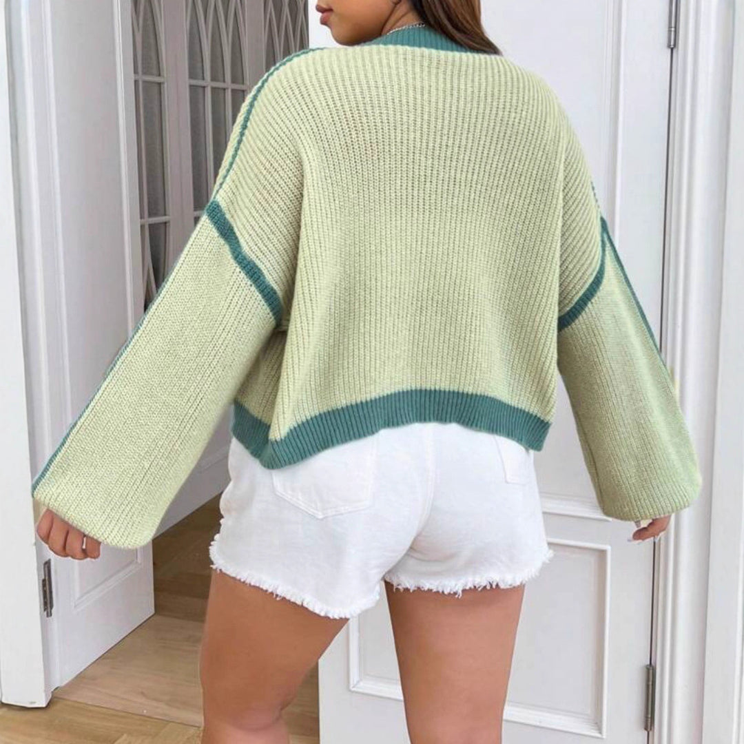 Damen Grobstrickjacke mit weit geschnittenen Ärmeln und auffälligem Design Drune