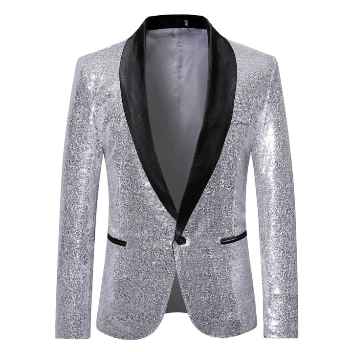 Herren eleganter Pailletten Blazer im modernen Schnitt Drune