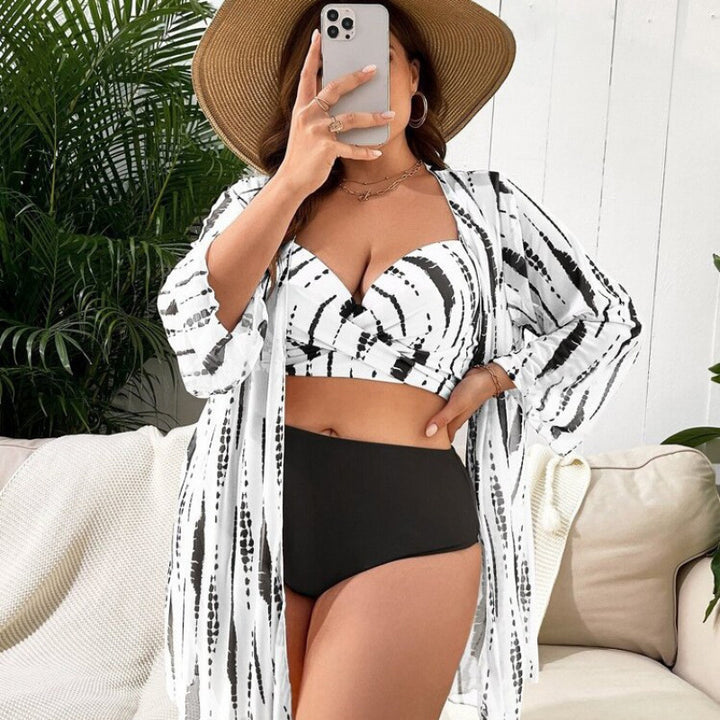 Damen Strandüberwurf mit modischem Schnitt und eleganten Mustern Drune