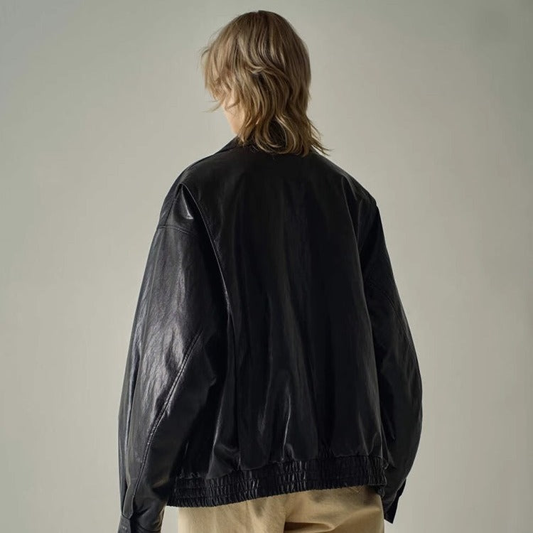 Damen Oversized Kunstlederjacke Drune