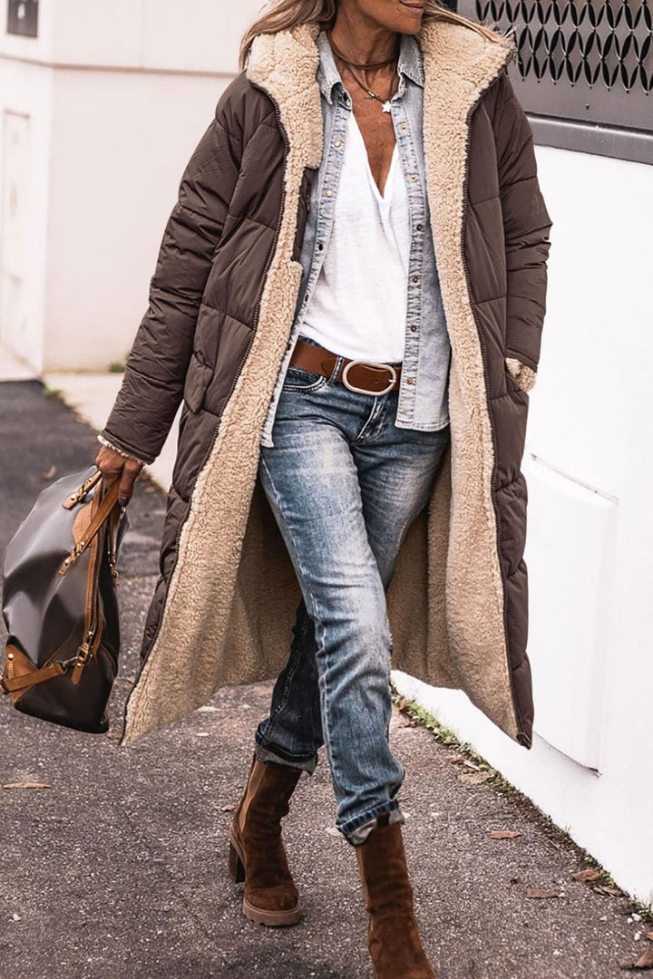 Drune | Lange Plüschjacke