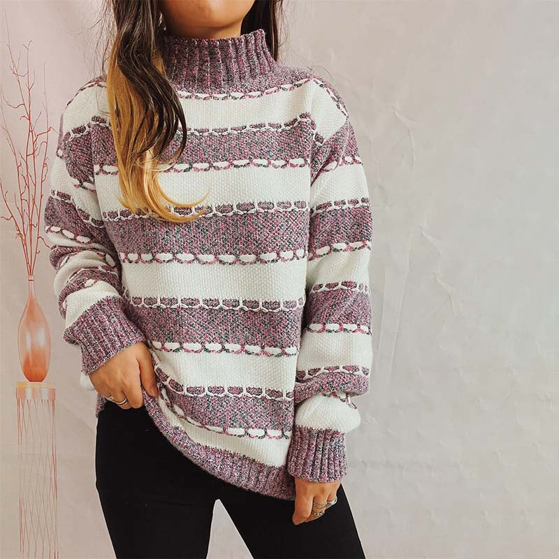Drune | Weiche Strickjacke mit Strukturierten Streifen Acryl Komfortabel und Warm