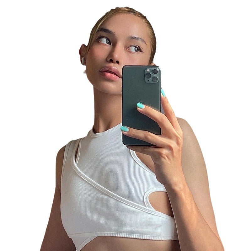 Damen Sportliches Crop-Top Drune