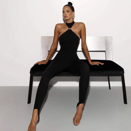 Damen Sportlicher Einteiler mit elegantem Kragen und dezenten Cut-Outs Drune