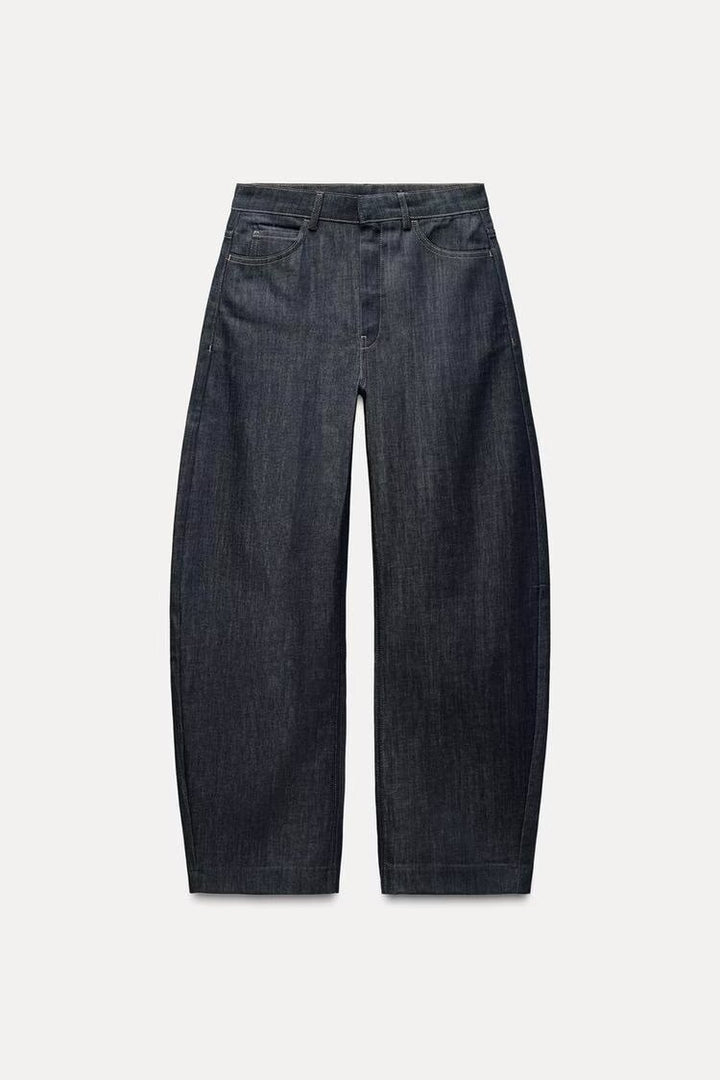 Damen Trendige Wide-Leg Jeans mit hohem Bund und lässigem Schnitt Drune