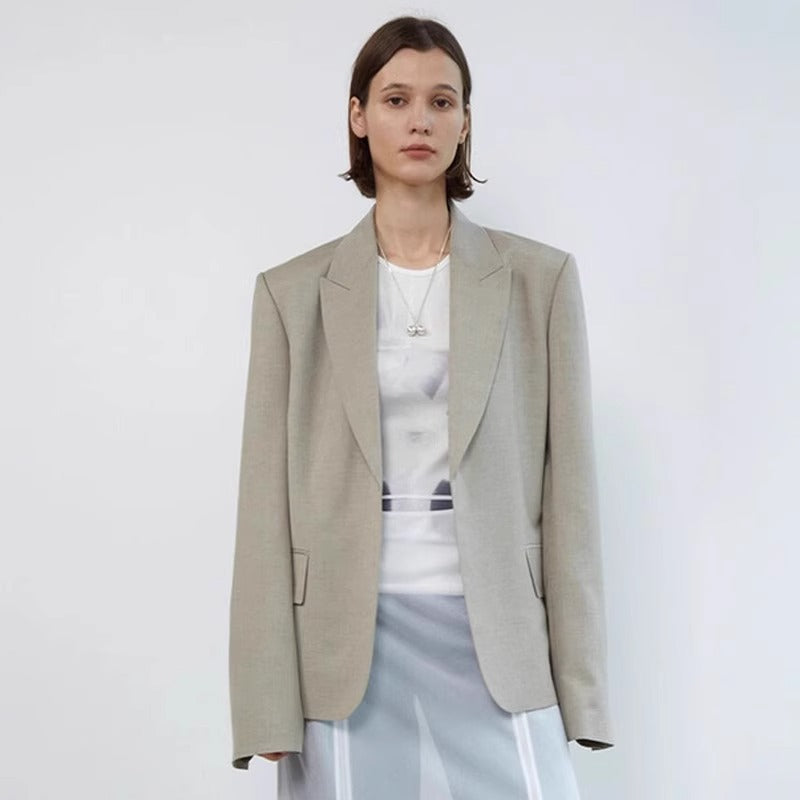 Damen eleganter Oversize-Blazer mit dezenten Details Drune