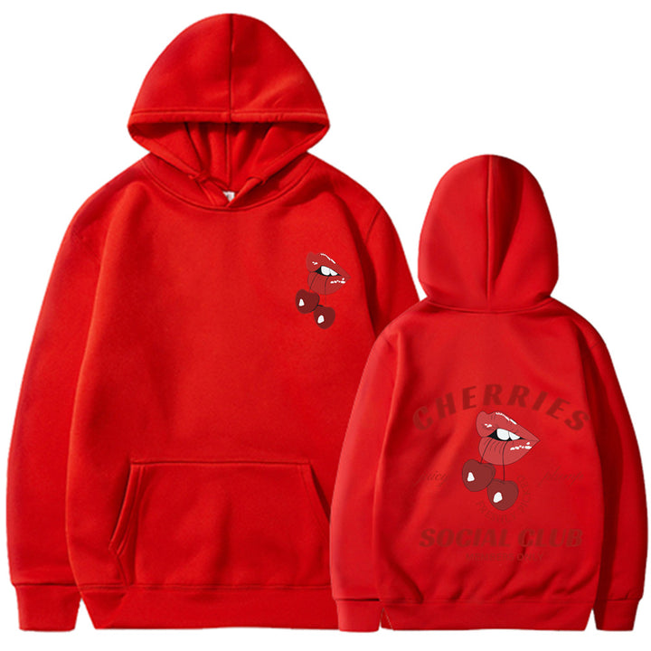 Damen Kapuzenpullover mit exklusivem Kirschen-Design Drune