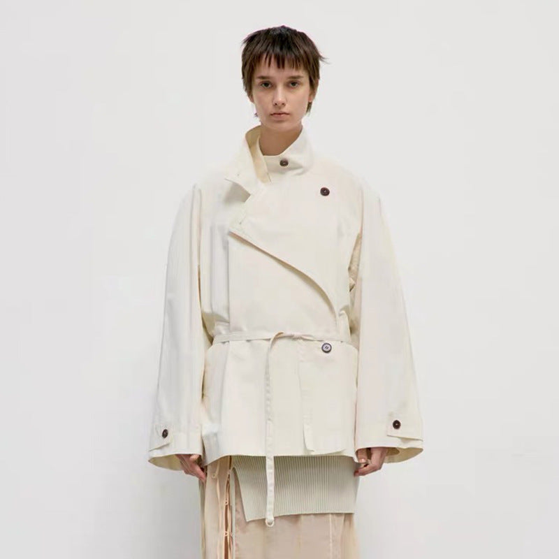 Damen Modische Übergangsjacke mit asymmetrischem Schnitt Drune