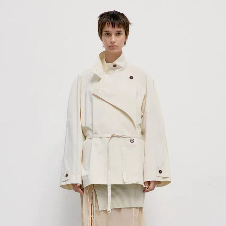 Damen Modische Übergangsjacke mit asymmetrischem Schnitt Drune