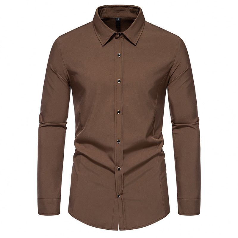 Herren modisches Langarmhemd mit elegantem Schnitt Drune
