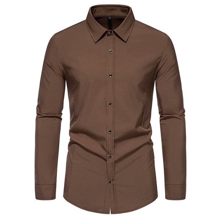 Herren modisches Langarmhemd mit elegantem Schnitt Drune
