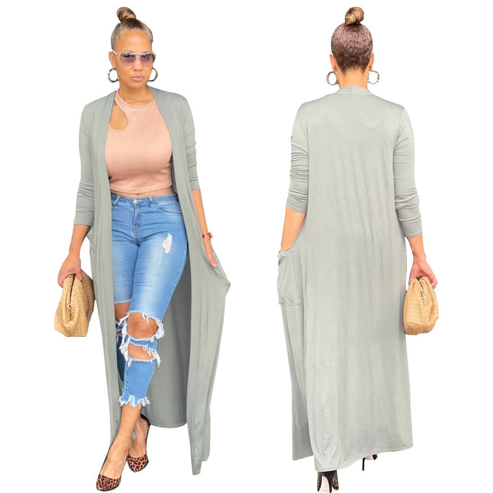 Damen Longcardigan mit praktischen Taschen und elegantem Schnitt Drune