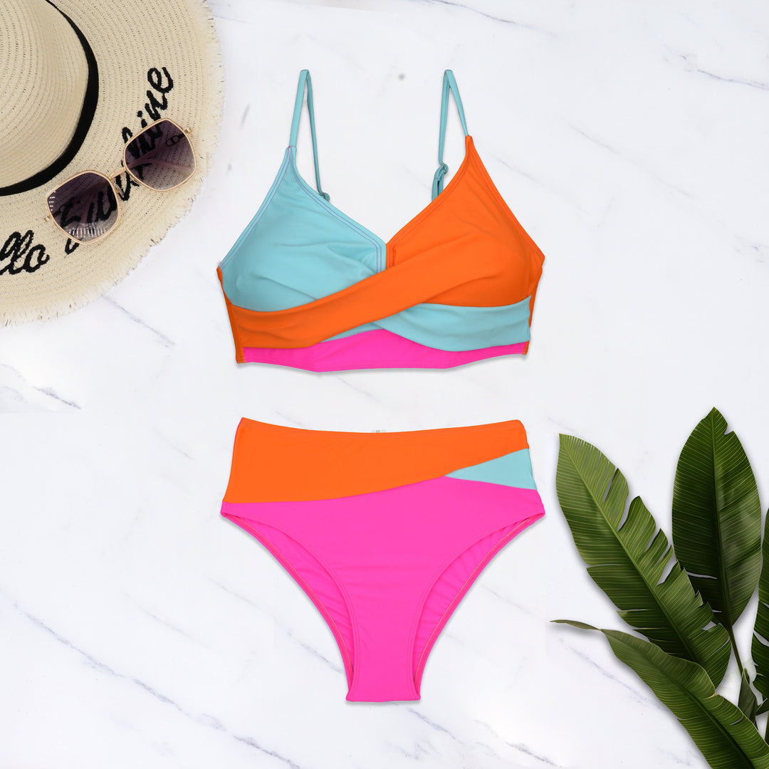 Damen Sportliches Zweiteiler Bikini-Set Drune