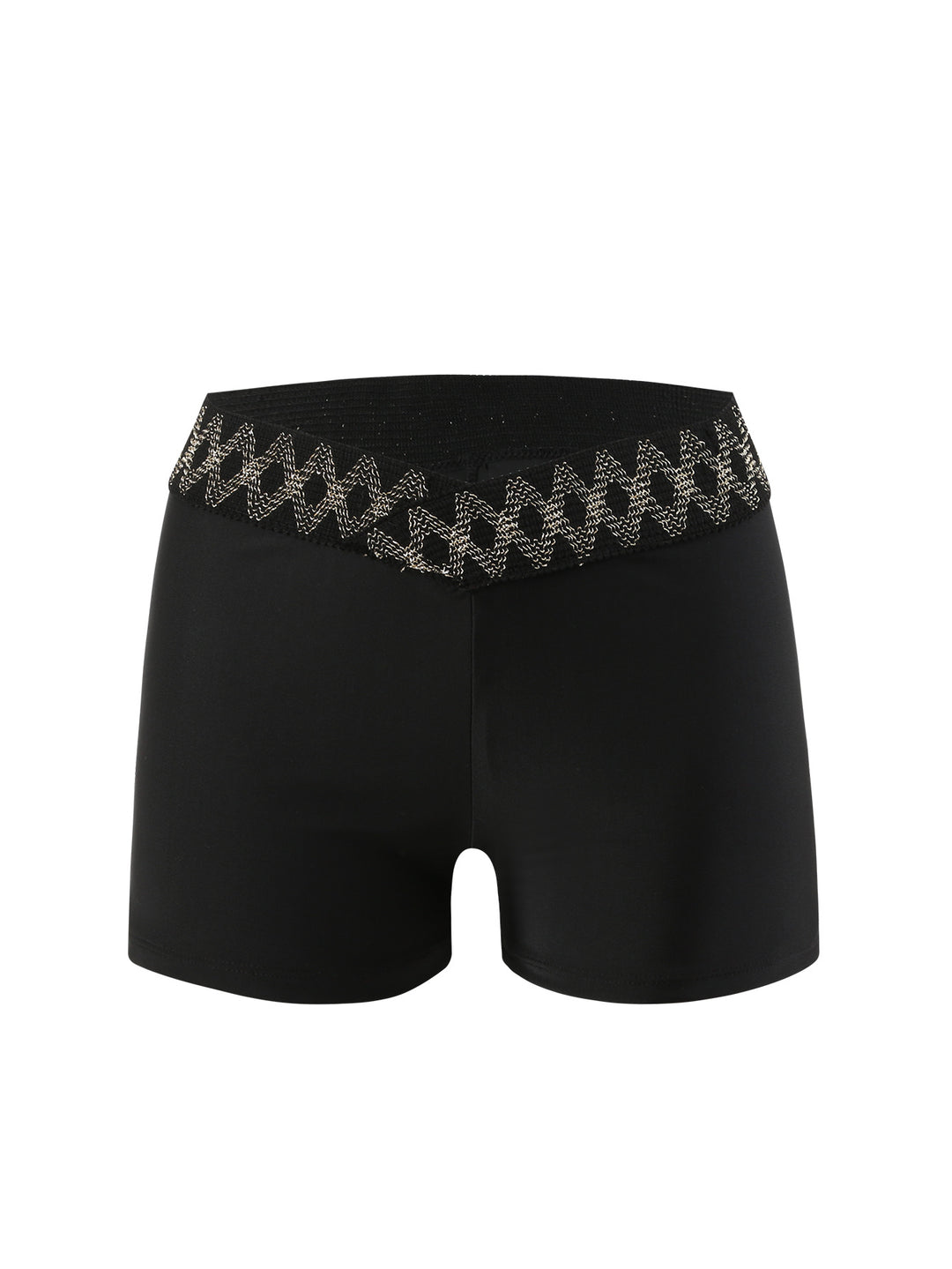 Damen hoch geschnittene Badeshorts mit dekorativem Taillenbund Drune