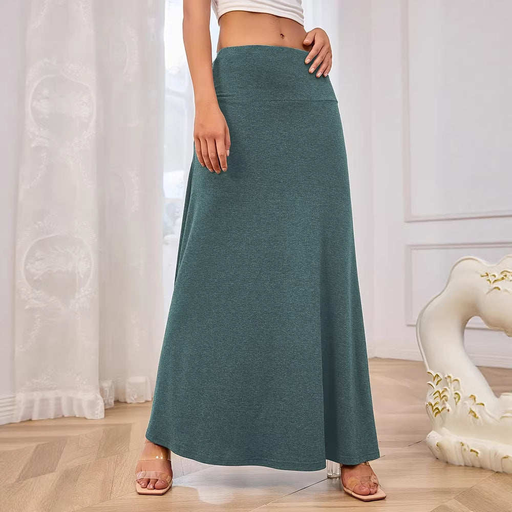 Damen Maxirock aus weichem Jersey mit elastischem Bund und fließendem Schnitt Drune
