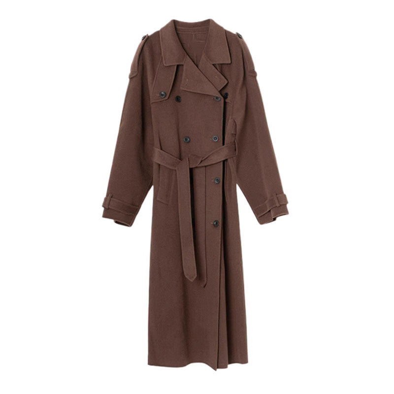 Damen Oversize Wintermantel mit elegantem Revers und praktischen Taschen Drune