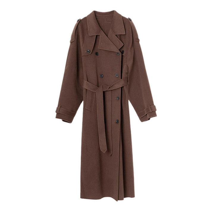 Damen Oversize Wintermantel mit elegantem Revers und praktischen Taschen Drune