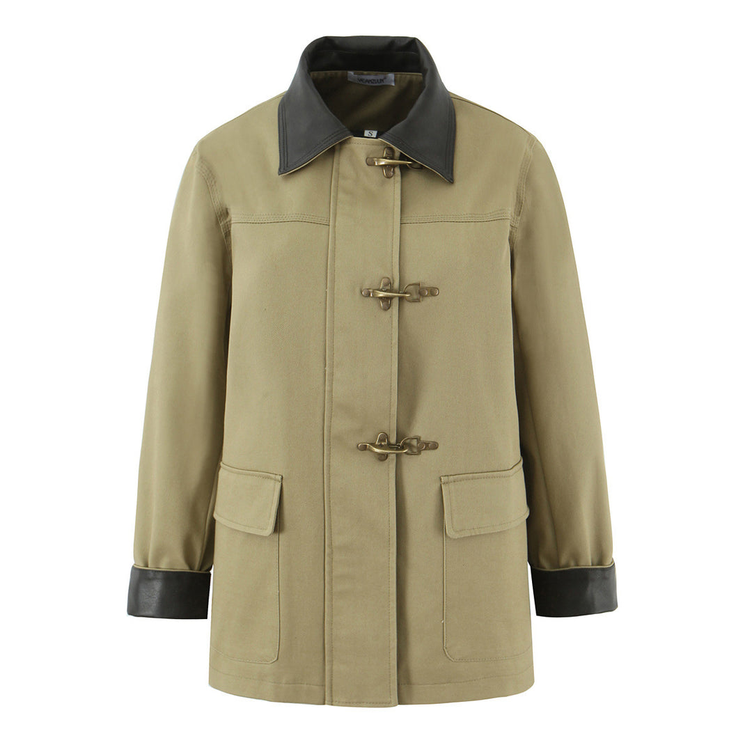 Damen strapazierfähige Arbeitsjacke mit elegantem Kragen und praktischen Taschen Drune