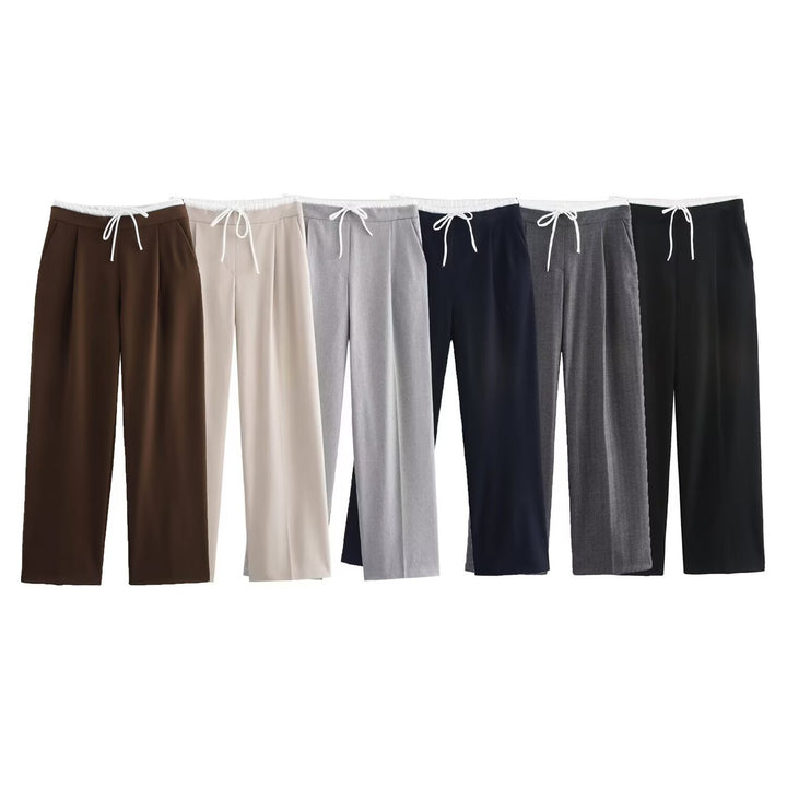 Damen elegante und bequeme Palazzo-Hose Drune
