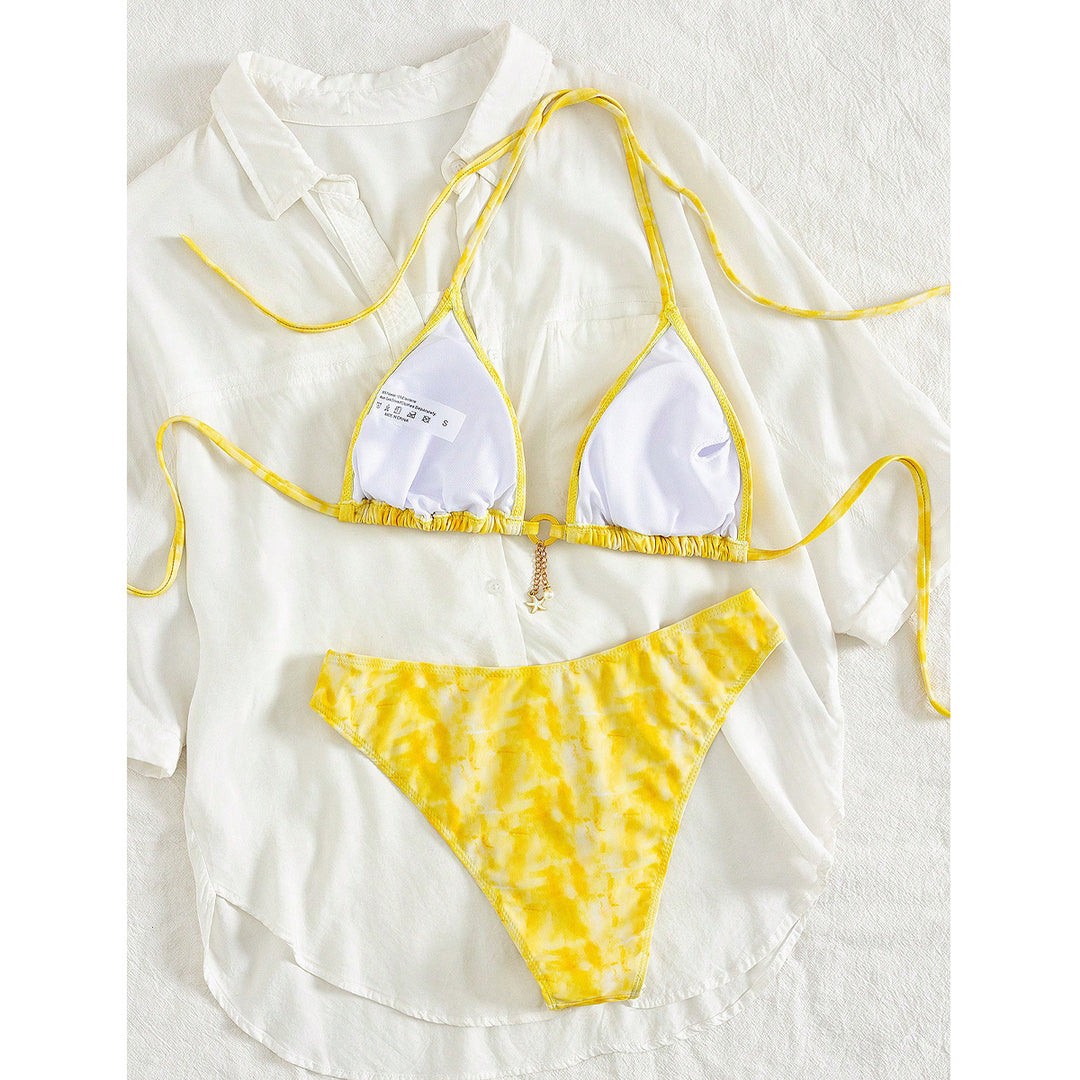 Damen Triangel-Bikini mit Raffungen und modischem Detail Drune