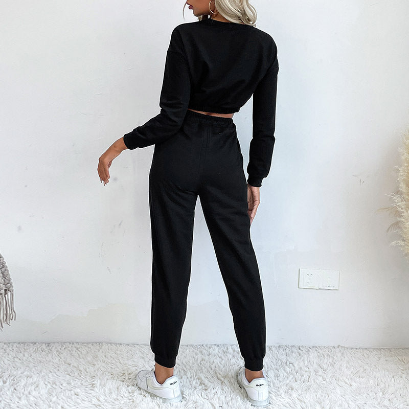 Damen praktischer Jumpsuit mit elastischem Bund und vorteilhaftem Knoten-Detail Drune