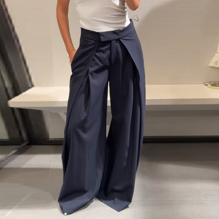 Damen elegante weite Stoffhose Drune