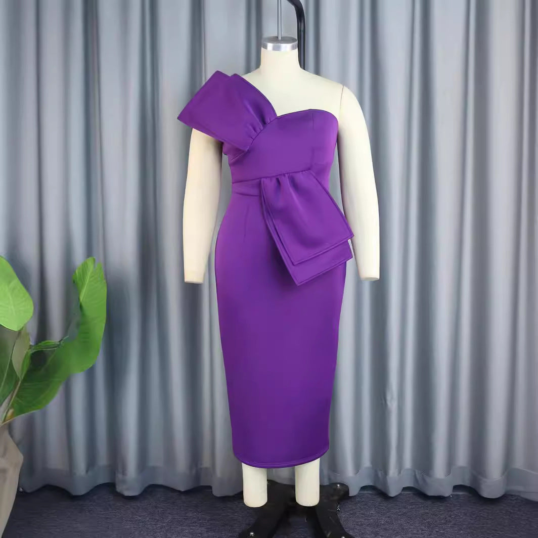 Damen Etuikleid mit asymmetrischem Design und schickem Detail Drune