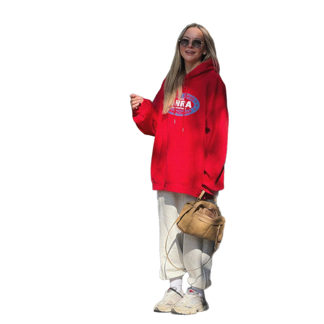 Damen Kapuzenpullover mit kreativem Vintage-Design und komfortablem Schnitt Drune