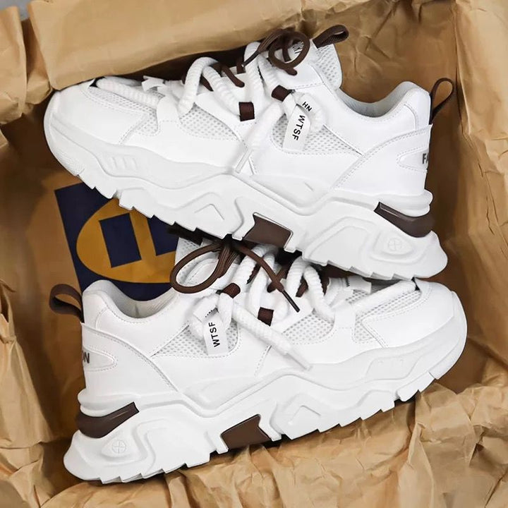 Damen Chunky Sneakers mit innovativem Dämpfungssystem und rutschfester Sohle Drune