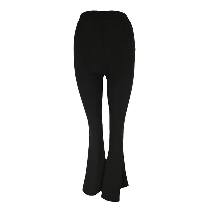 Damen flared Fitnesshose mit hochgezogenem Bund und bequemer Passform Drune