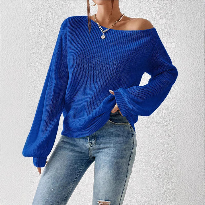 Damen Off-Shoulder Strickoberteil mit weit geschnittenen Ärmeln und strukturierter Optik Drune