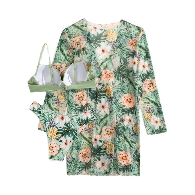Damen Strandkimono mit buntem Hawaii-Muster Drune