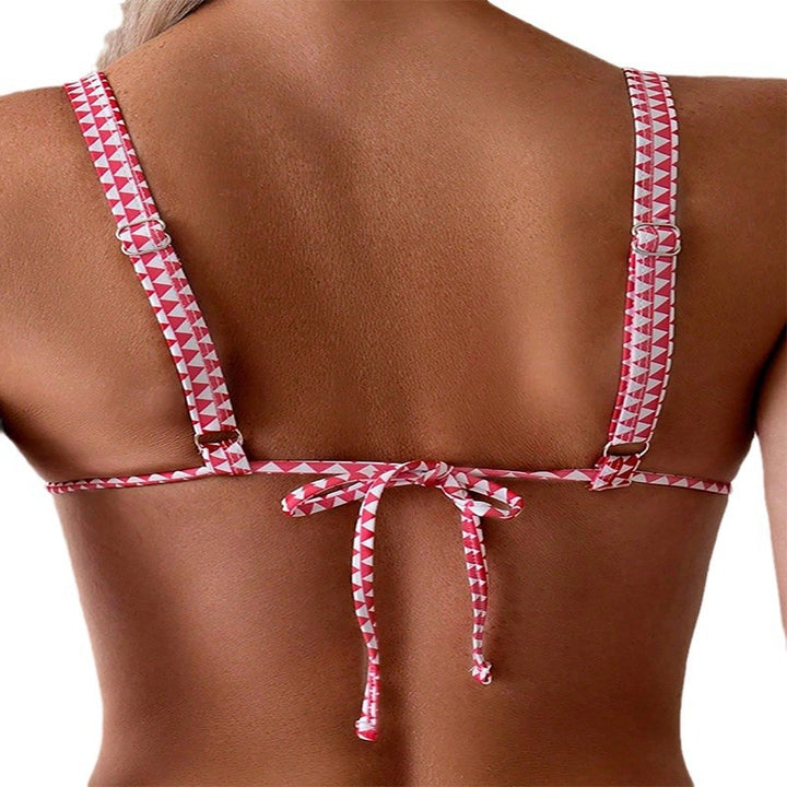 Damen Triangel-Bikinioberteil mit floralem Design und elastischen Trägern Drune