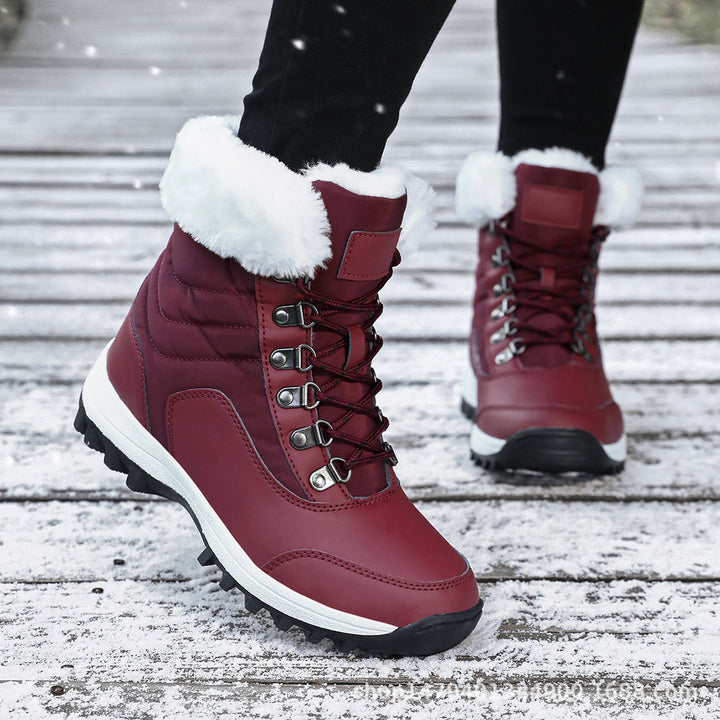 Damen Wasserfeste Winterstiefel mit Kuschelfutter Drune