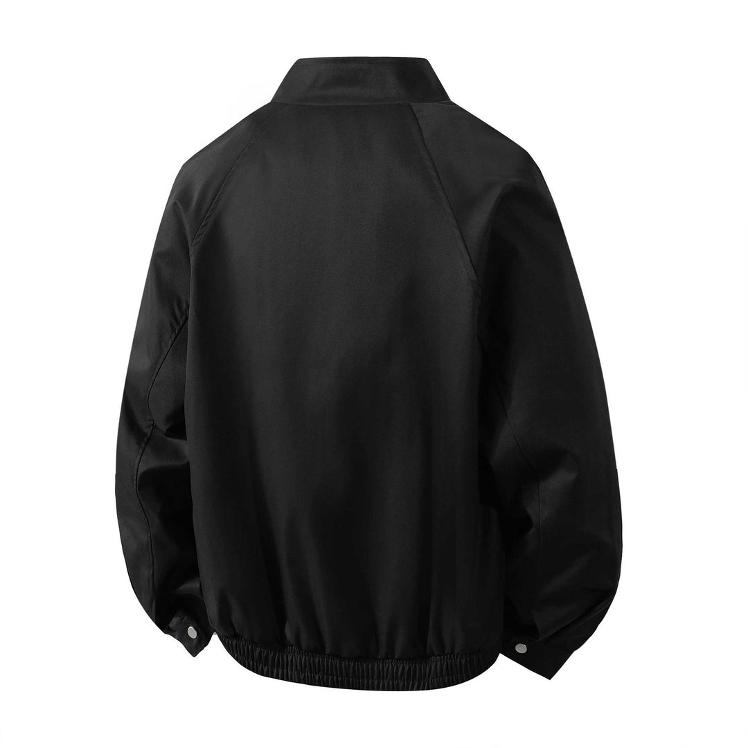 Herren winddichte Freizeitjacke mit hohem Kragen und elastischen Bündchen Drune