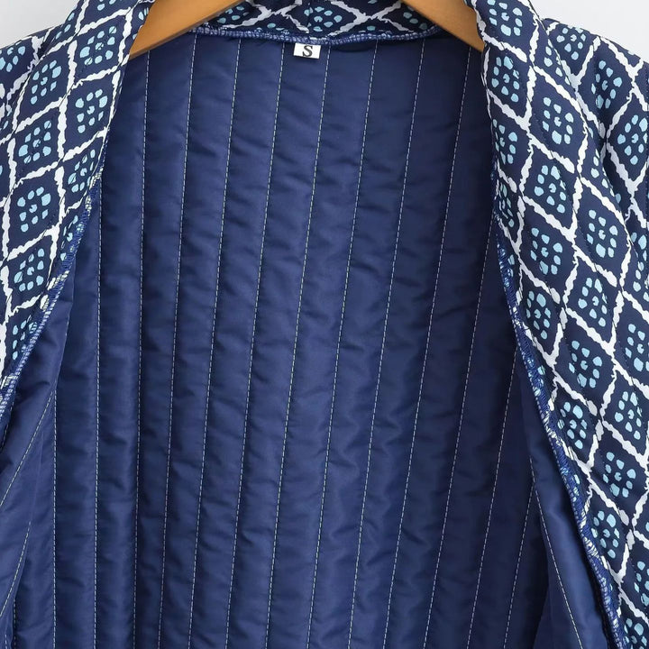 Damen Kimono-Jacke mit elegantem Muster und lockerer Passform Drune