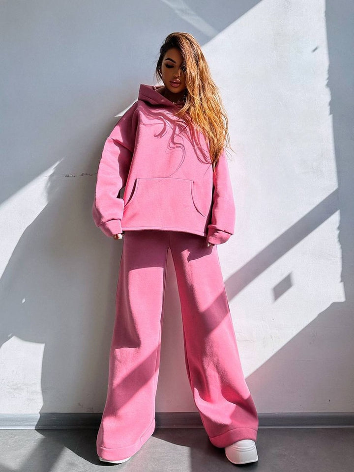 Damen Cooles Oversized Hoodie und weite Freizeithose Drune