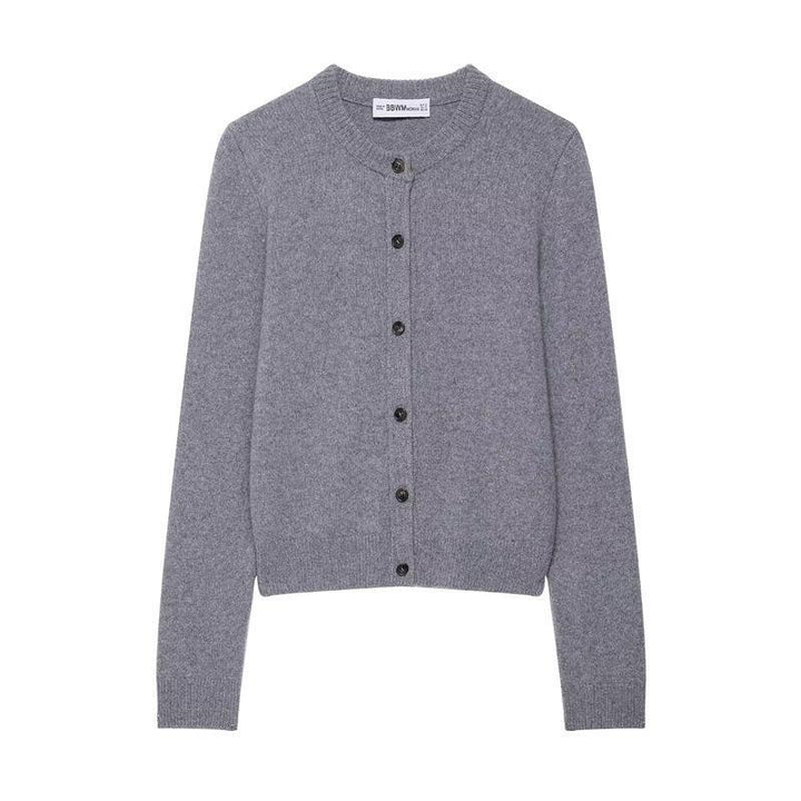 Damen Strickjacke mit durchgehender Knopfleiste und feiner Textur Drune