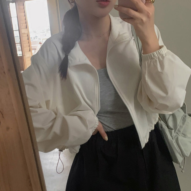 Damen leichte cropped Übergangsjacke Drune