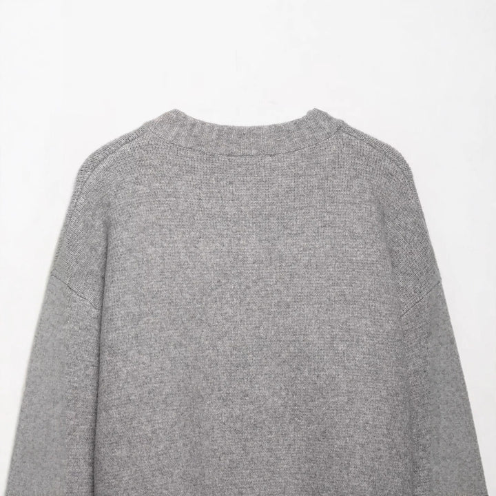 Damen Kurze Strickjacke mit durchgehender Knopfleiste und überschnittenen Schultern Drune