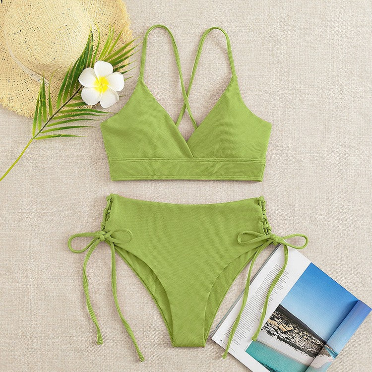 Damen Bikini-Set mit verstellbaren Trägern und raffinierten Schnürdetails Drune