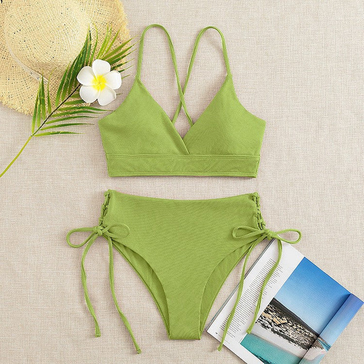 Damen Bikini-Set mit verstellbaren Trägern und raffinierten Schnürdetails Drune
