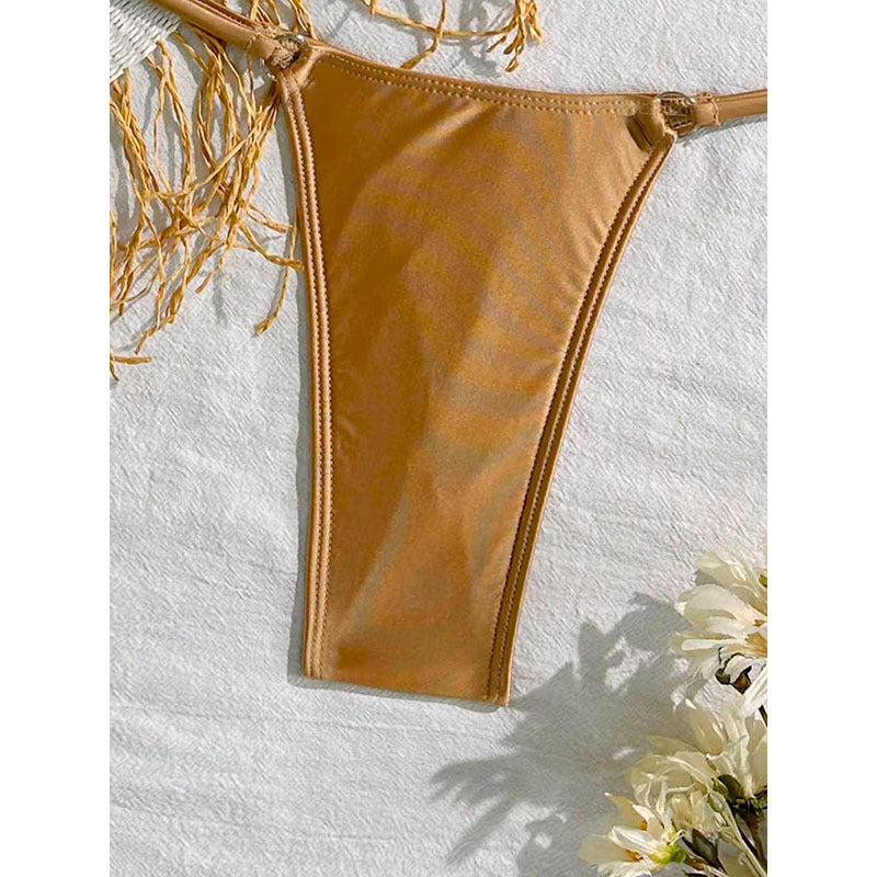 Damen Triangel-Bikini mit fransigen Details Drune