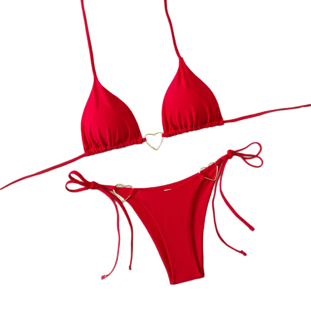 Damen Triangel-Bikini mit modischen Herz-Akzenten Drune