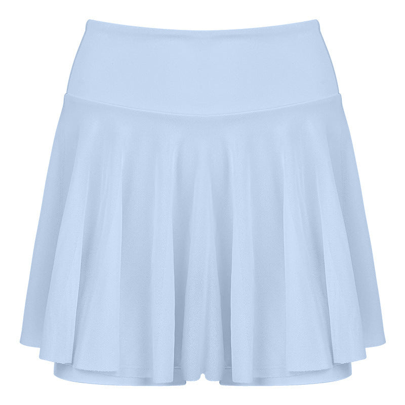 Damen Sportlicher Faltenrock mit hohem Bund und elastischem Material Drune