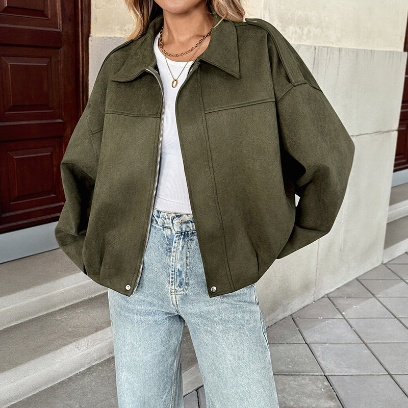 Damen Oversized Jacke mit lässigem Schnitt und robustem Material Drune