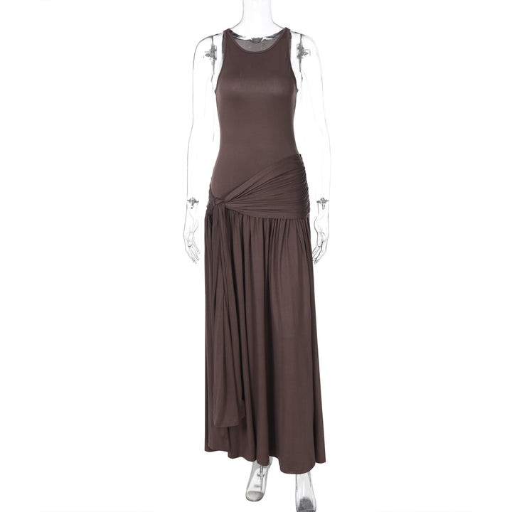 Damen Elegantes Maxikleid mit raffiniertem Wickel-Design und schmeichelnder Silhouette Drune