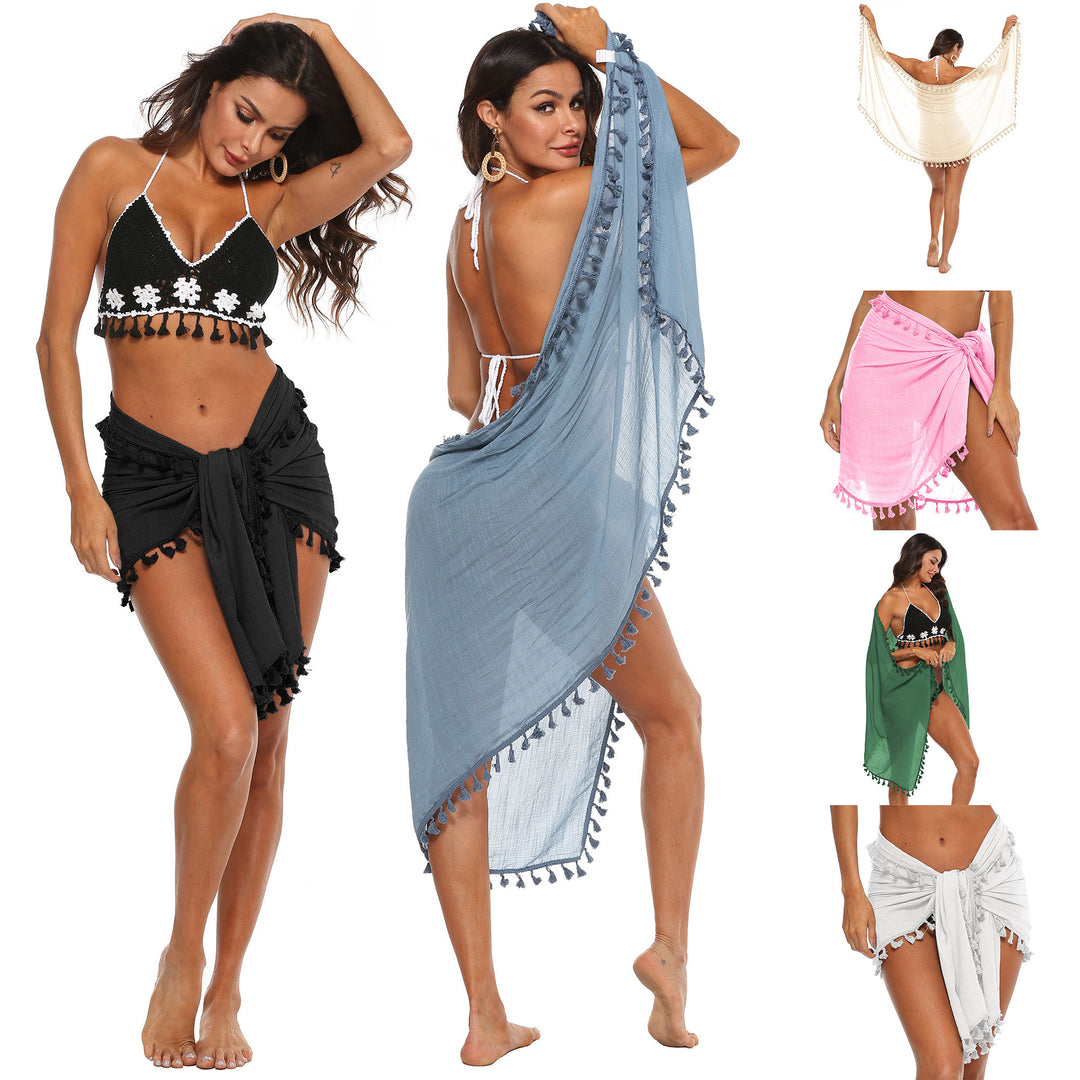 Damen Strandtuch mit Quasten Drune